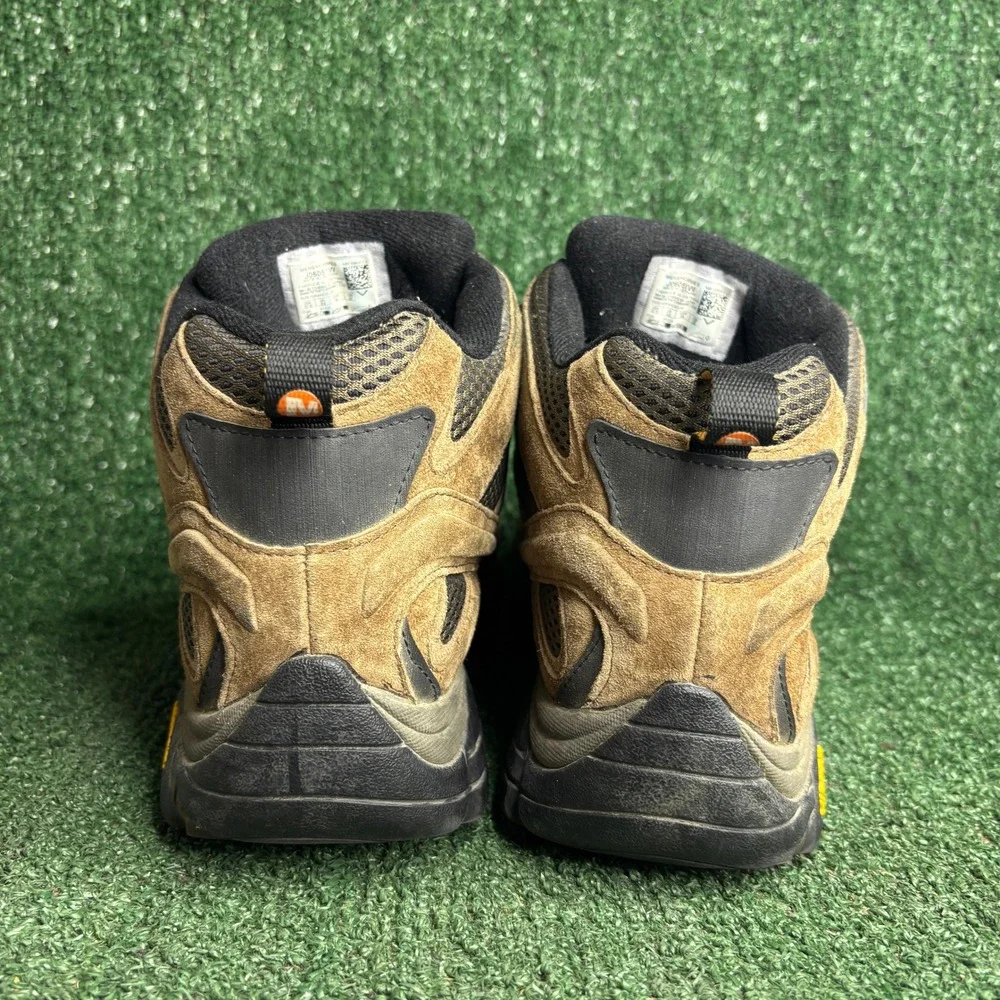 Merrell Moab 2 Mid Waterproof Suede Mesh Vibram Hiking Boot Earth Mens 10 Wide